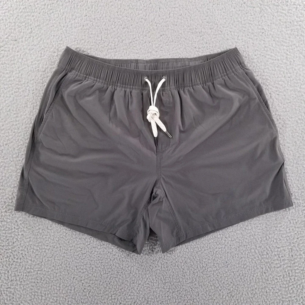 Wowie Shorts Mens Large Gray Lined Performance Gym Training Running Athletic